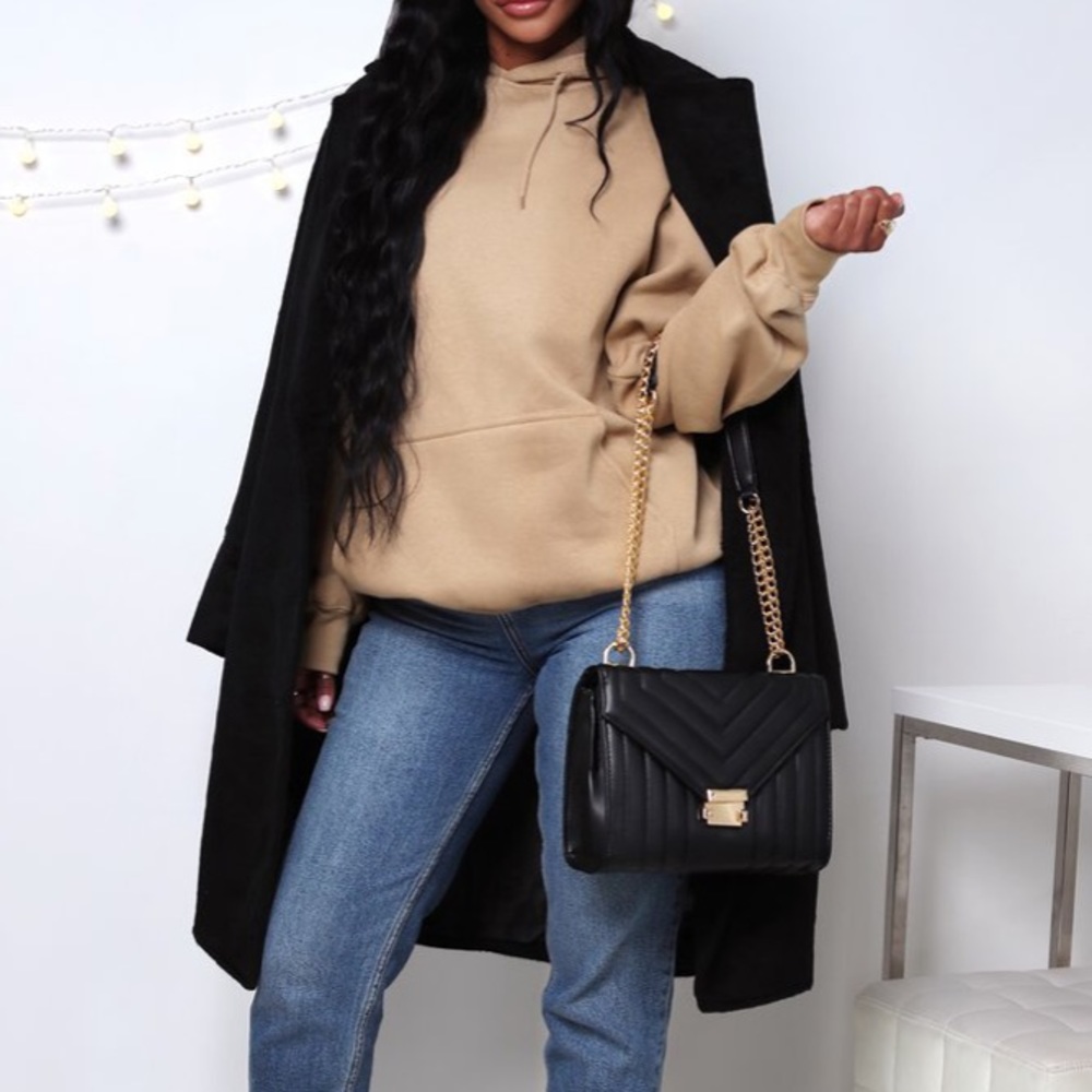 Brand new fashion nova black coat